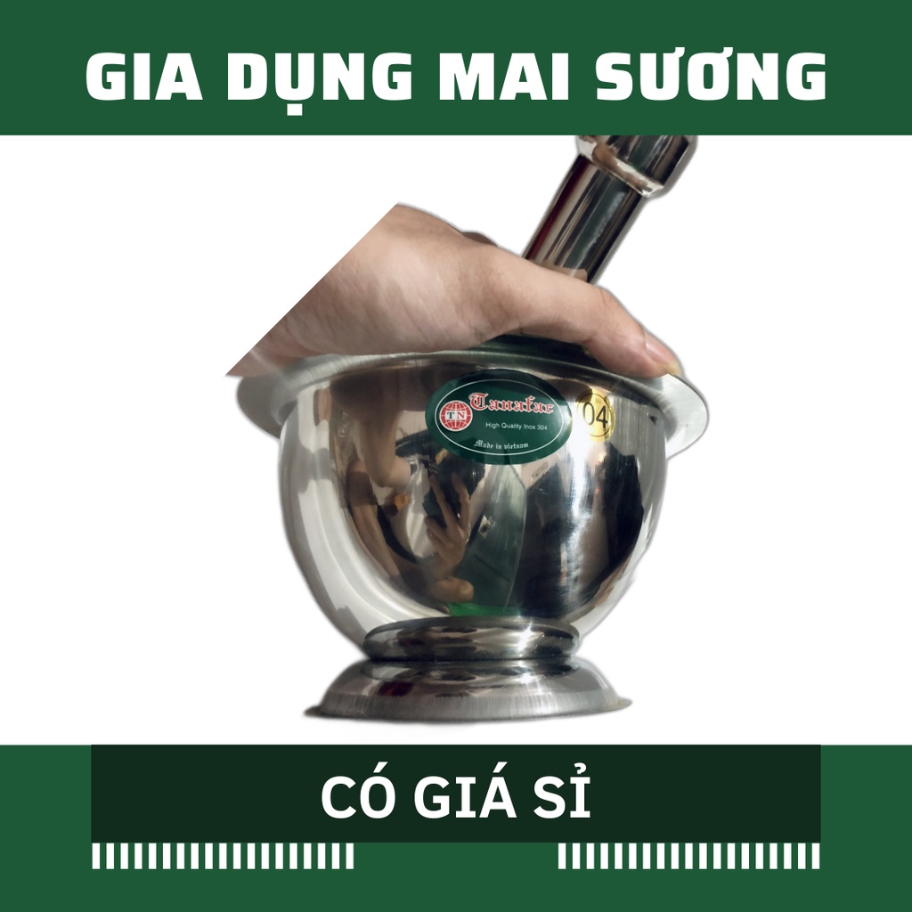 [Giá Sỉ] Bộ Chày Cối Inox TANAFAC Chính Hãng