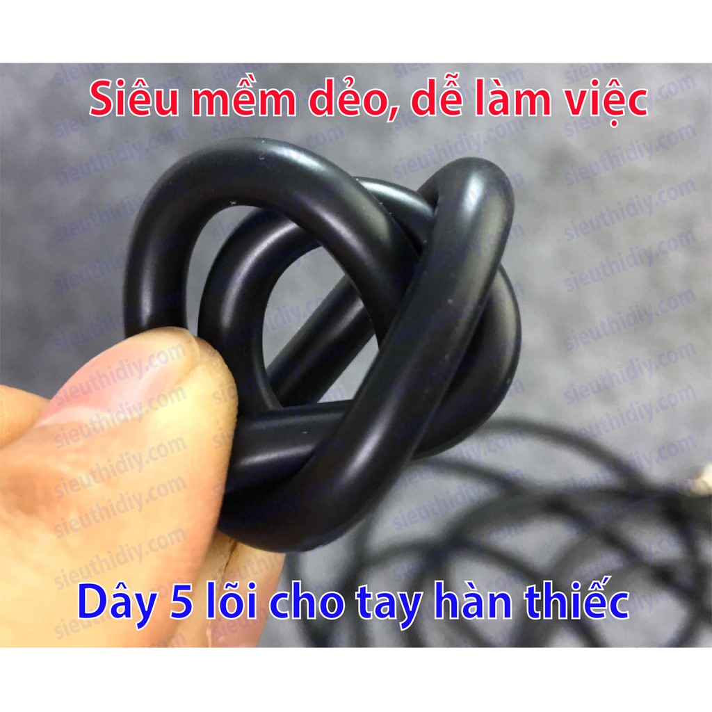 Dây điện silicon chống cháy 5 lõi DIY tay hàn cho trạm hàn 936