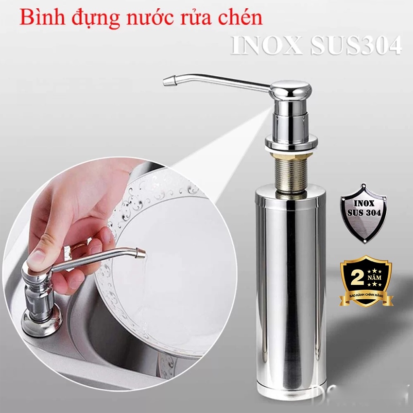 Chậu rửa chén 2 hộc đều inox 304, chậu rửa bát inox kích thước 82cmx45cm, combo chậu chén C03IN