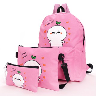 [BALO HOT] Bộ 3 món balo vải,balo canvas,balo nữ,baloteen,balo đi học,balo xinh,balo đa năng