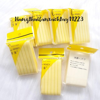 Mút rửa mặt bọt biển hivey gói 12 miếng