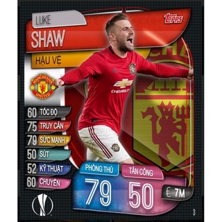 1 set thẻ cầu thủ insert Manchester United (10 thẻ)