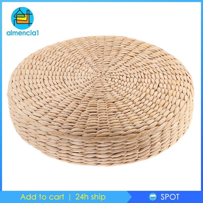 [ALMENCLA1] Round Straw Woven Tatami Cushion Floor Pouf Meditation Seat Mat