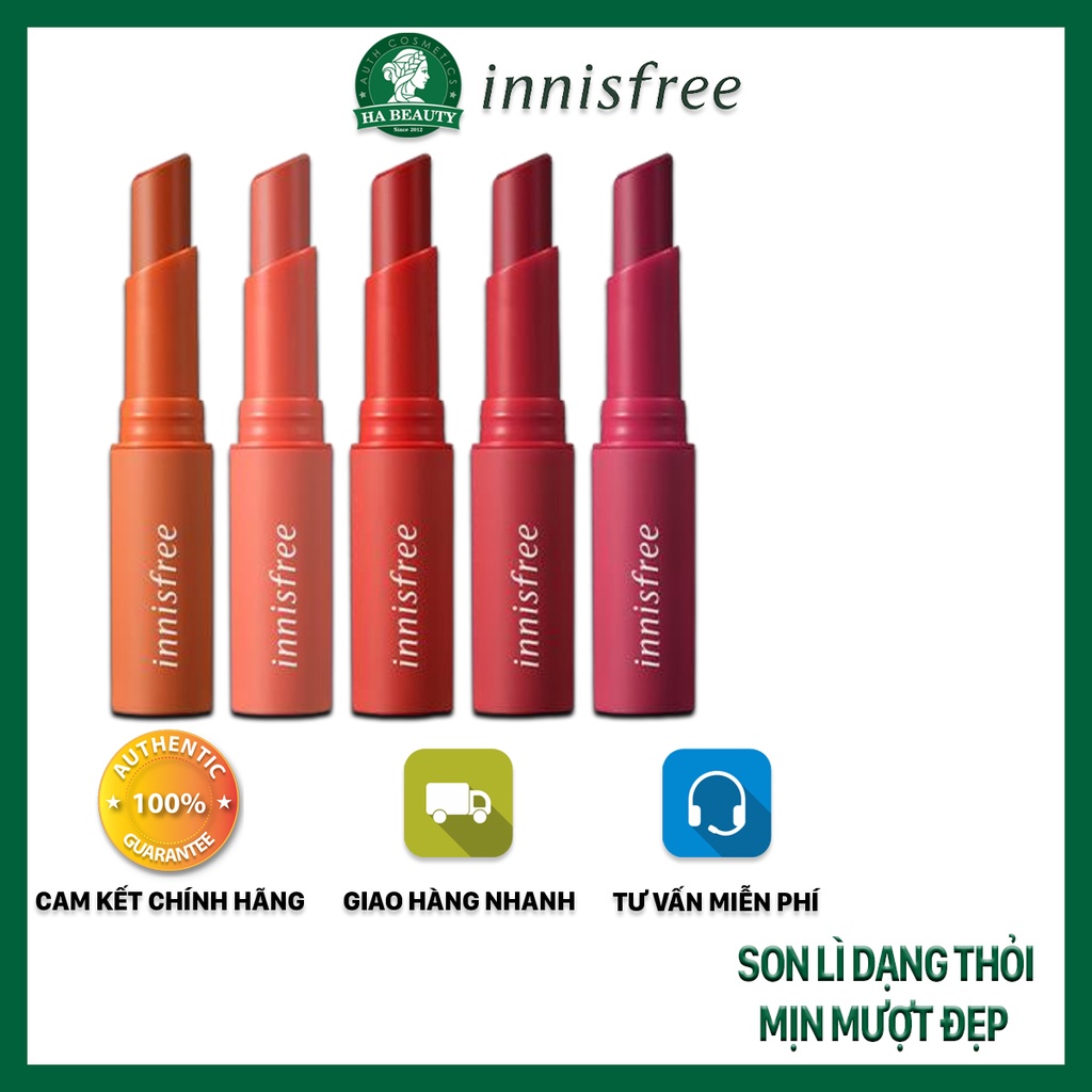 Son lì dạng thỏi mịn đẹp innisfree Vivid Cotton Stick 2g