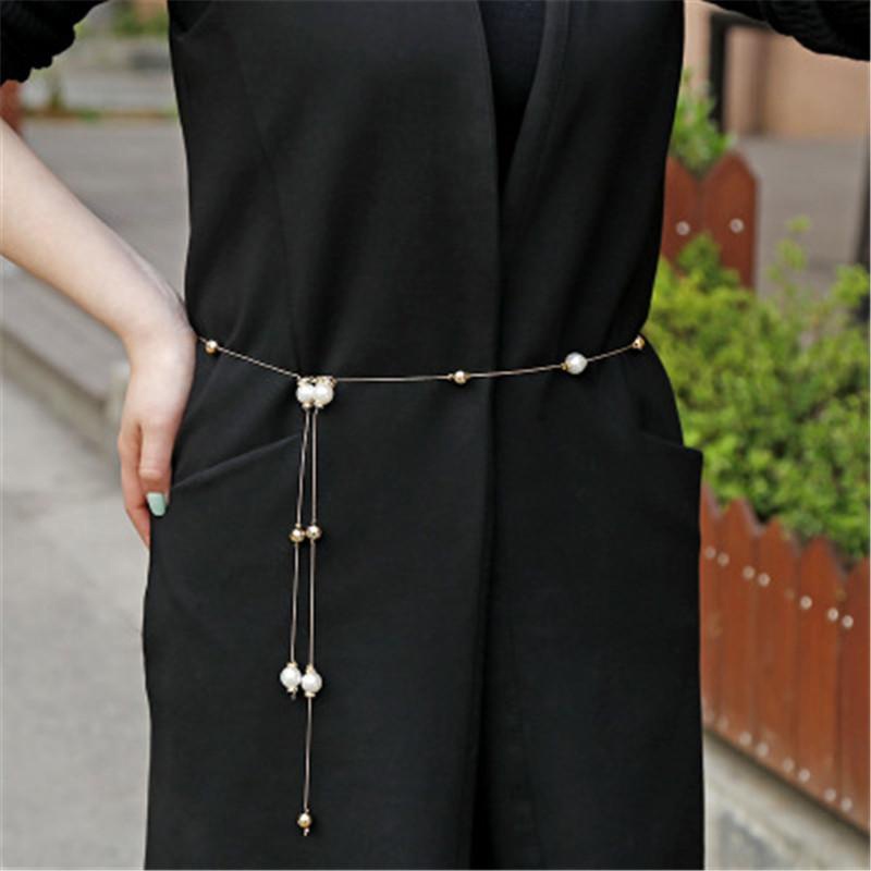 New Fashion Body Belt Pearl Belt Pearl Beads Waist Women Waistband Strap