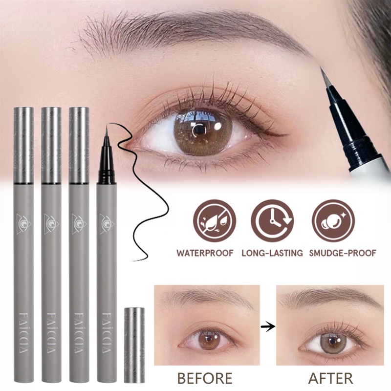Bút Chì Kẻ Lông Mày Dạng Lỏng 4 Màu Tự Nhiên Mịn Màng Chống Nước Chống Mồ Hôi Không Phai