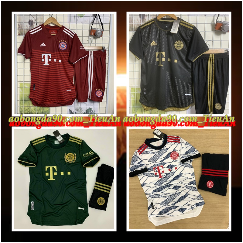 Áo Bóng Đá CLB Bayern Munich Sân Nhà, Sân Khách 2021,2022 - Chuẩn Mẫu Thi Đấu - Vải Polyester Chuẩn Thái Gai Lưới