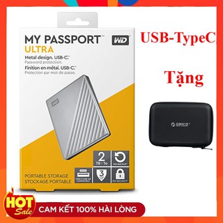 Ổ cứng di động western mypasport ultra 4tb / 2tb / 1tb chân cắm usb + usb typec