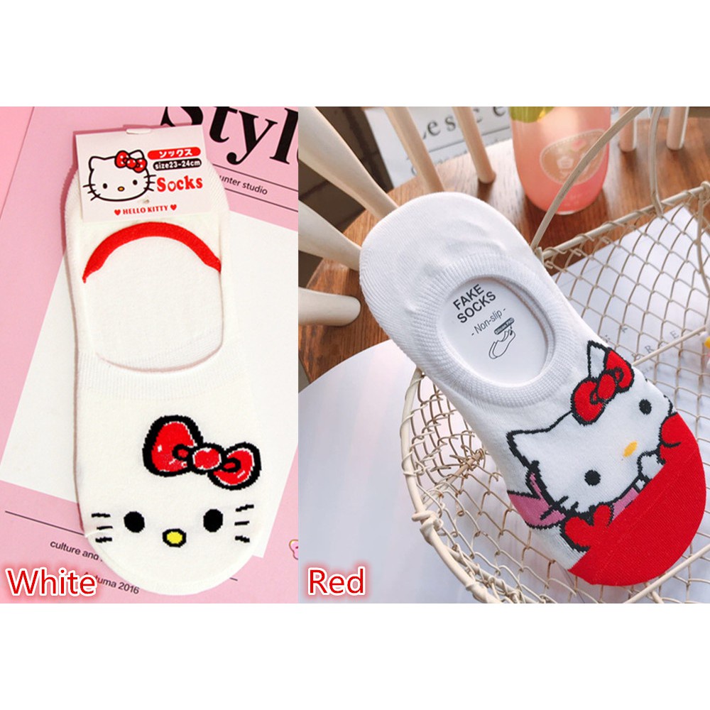 Hello kitty Đôi Tất cotton Hình Mèo kitty Xinh Xắn Cho Bé Gái