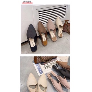 Giày Sục Mules Lười Công Sở Cao Su