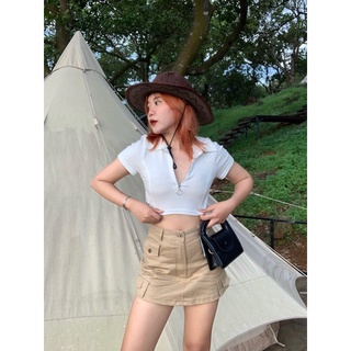ÁO CROPTOP DÂY KÉO