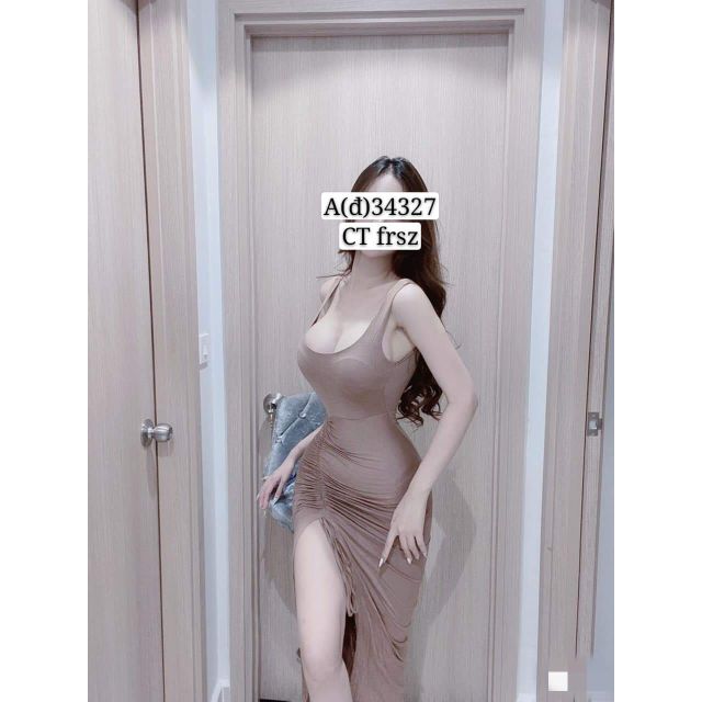 ĐẦM CỔ U RÚT DÂY XẺ ĐÙI