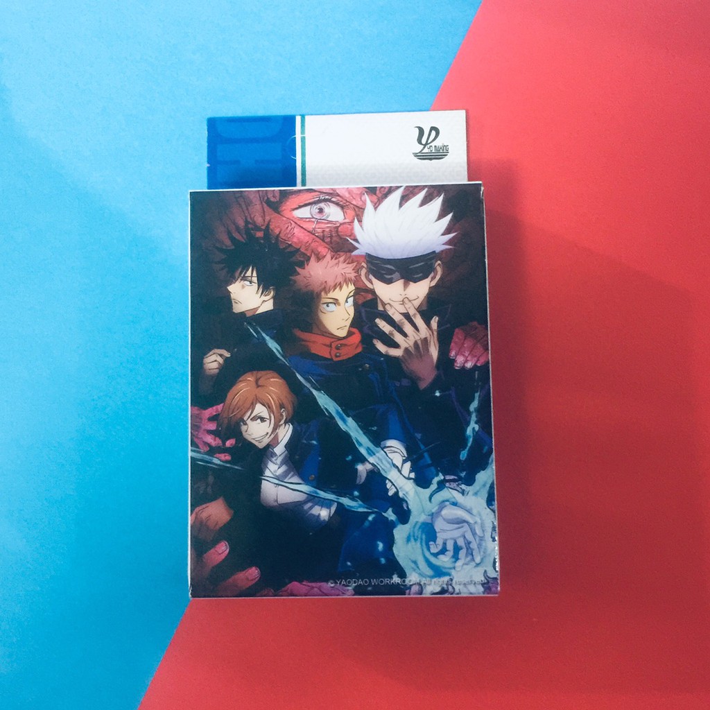 Bộ bài tây poker JUJUTSU KAISEN Chú Thuật Hồi Chiến tú lơ khơ 52 lá game anime manga chibi khác nhau dễ thương xinh xắn