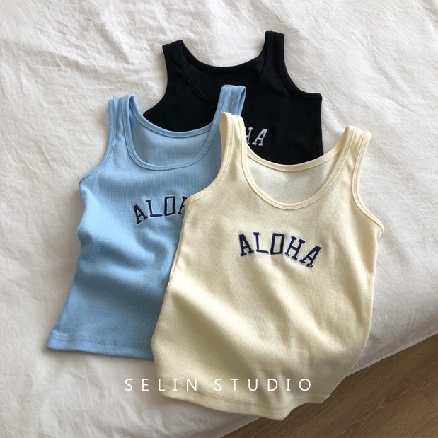 Áo hai dây XIAOZHAINV thêu họa tiết quyến rũ phong cách Hàn Quốc cho nữ có 3 màu lựa chọn