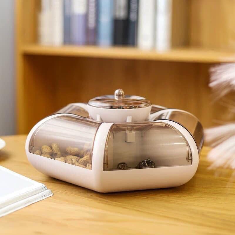 Khay đựng bánh kẹo mứt tết hình hoa sen cao cấp
