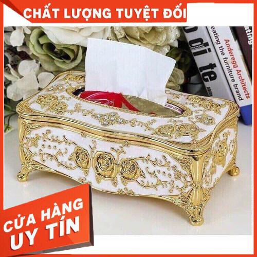 [XẢ KHO+FREE SHIP] Hộp Để Giấy Ăn Mạ Vàng sang trọng