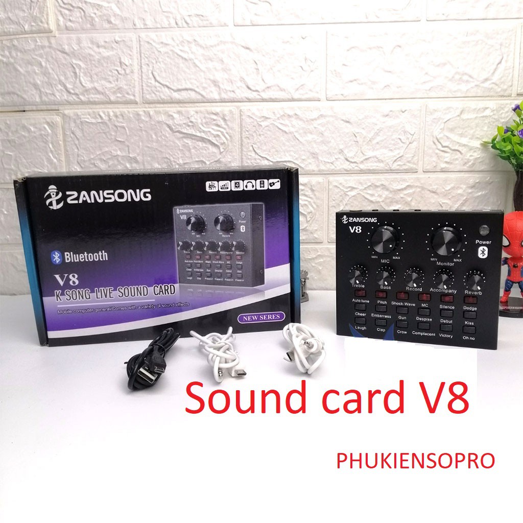 Sound Card  Zansong V8 CHÍNH HÃNG