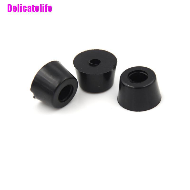 Set 10 chân hộp dụng cụ tủ kiếng cao su tròn 17 x 10mm màu đen