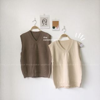 Áo gile len trơn hết