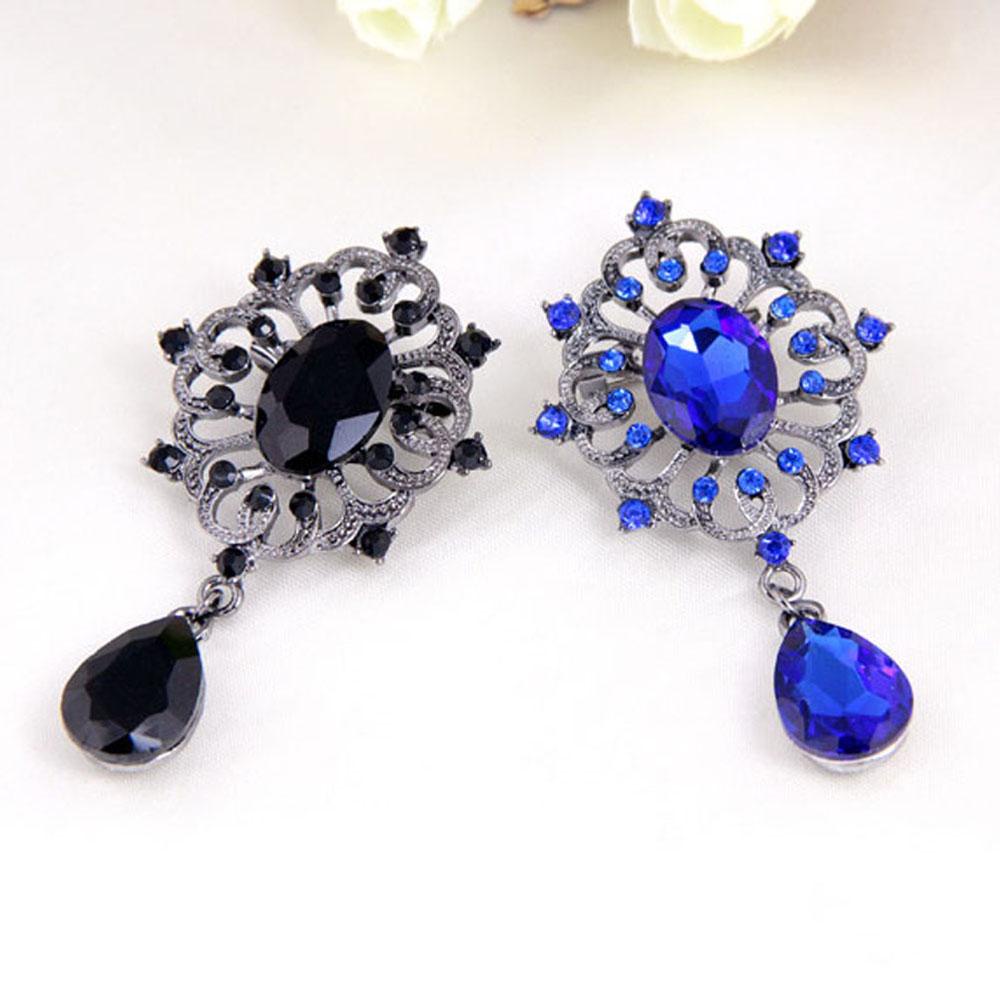 EXPEN Ghim Cài Áo Hình Giọt Nước Đính Đá Nhân Tạo Phong Cách Cổ Điển Sang Trọng Thời Trang Cho Nữ