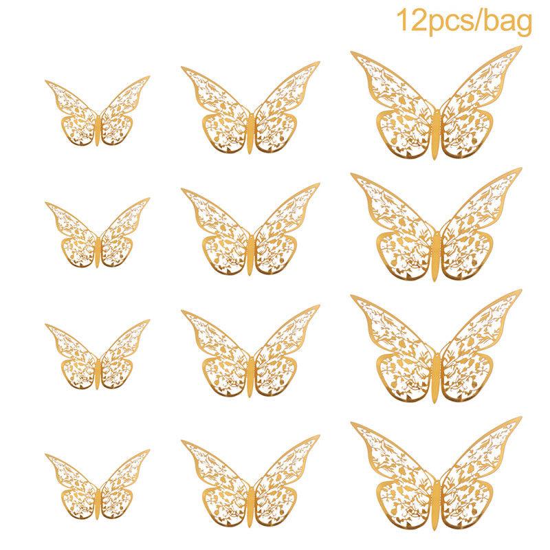 Set 12 miếng dán tường hình bướm 3D độc đáo