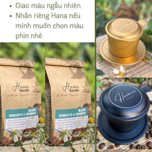 Combo cà phê rang xay nguyên chất, phin cà phê cao cấp