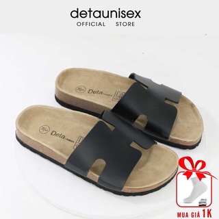 Dép deta unisex đế trấu nam nữ chữ h-deta14d