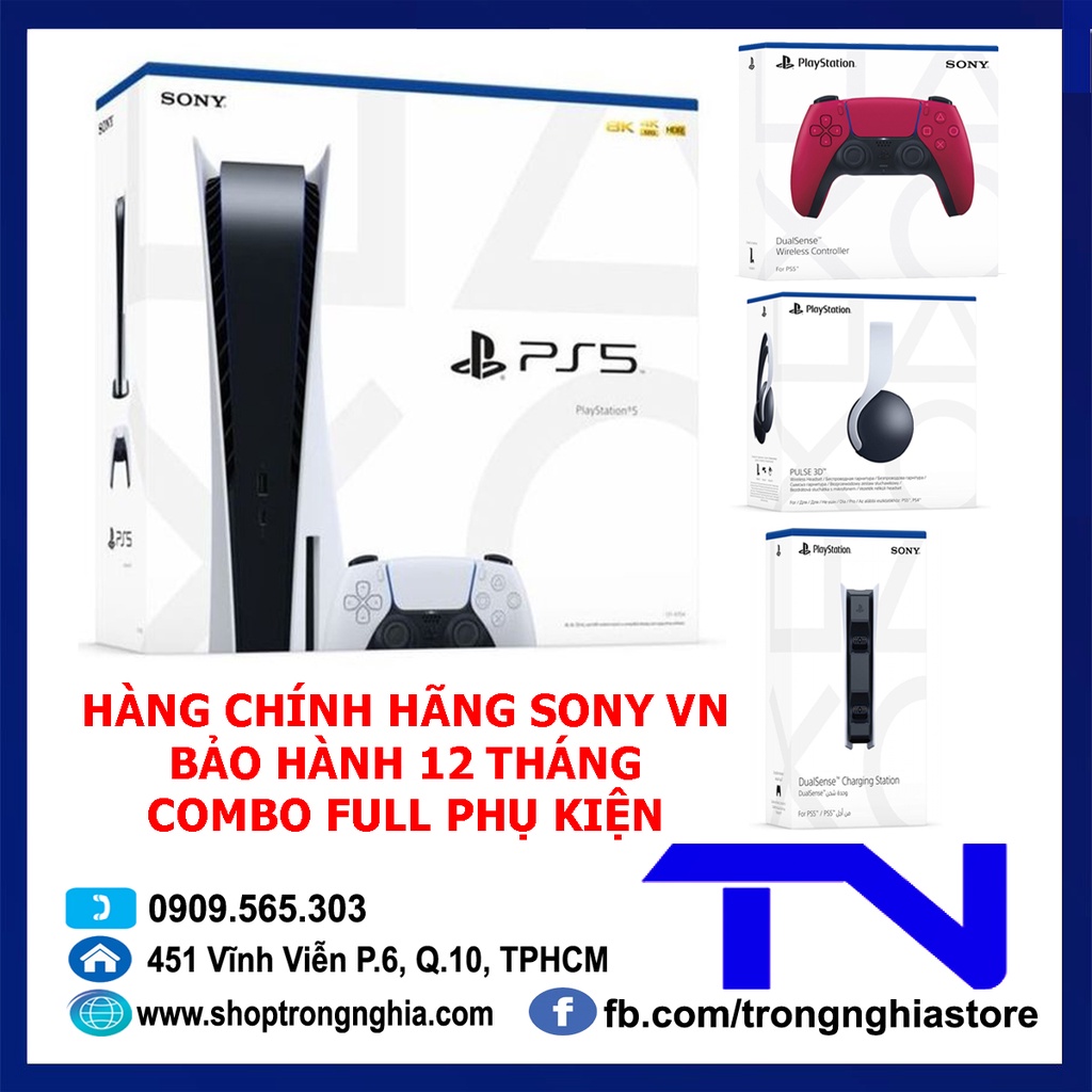 [Mã ELHAMS5 giảm 6% đơn 300K] Máy chơi game PS5 - Chính hãng Sony Việt Nam Full Combo phụ kiện