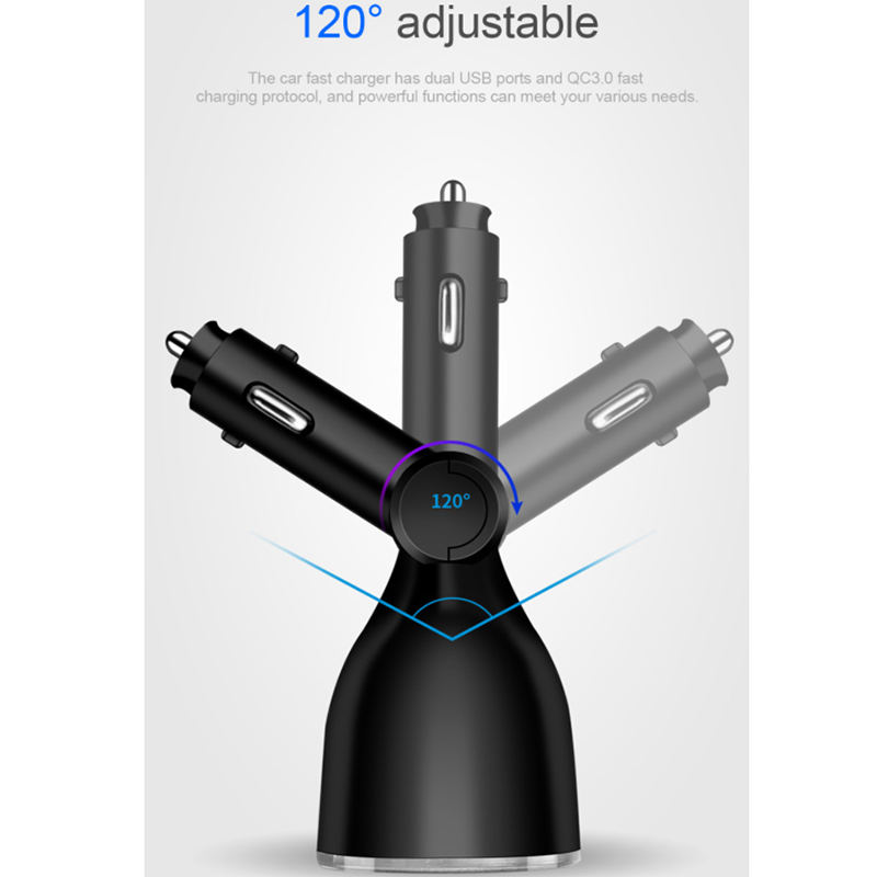 Tẩu sạc xe hơi SEAMETAL chuyển đổi có đèn xung quanh 12V/ 24V 120W thông dụng