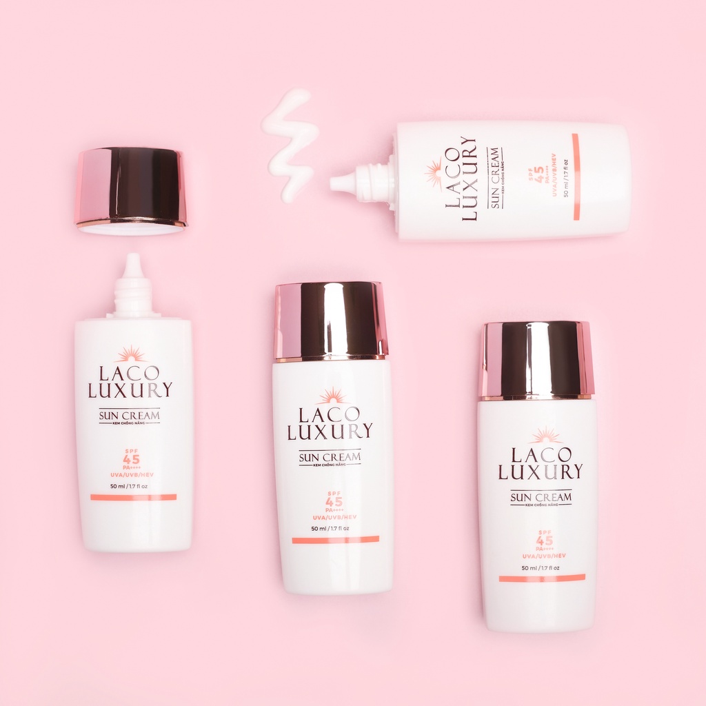 Kem chống nắng Laco Luxury nâng tone, lâu trôi khi gặp nước tuýp 50ml - HL005
