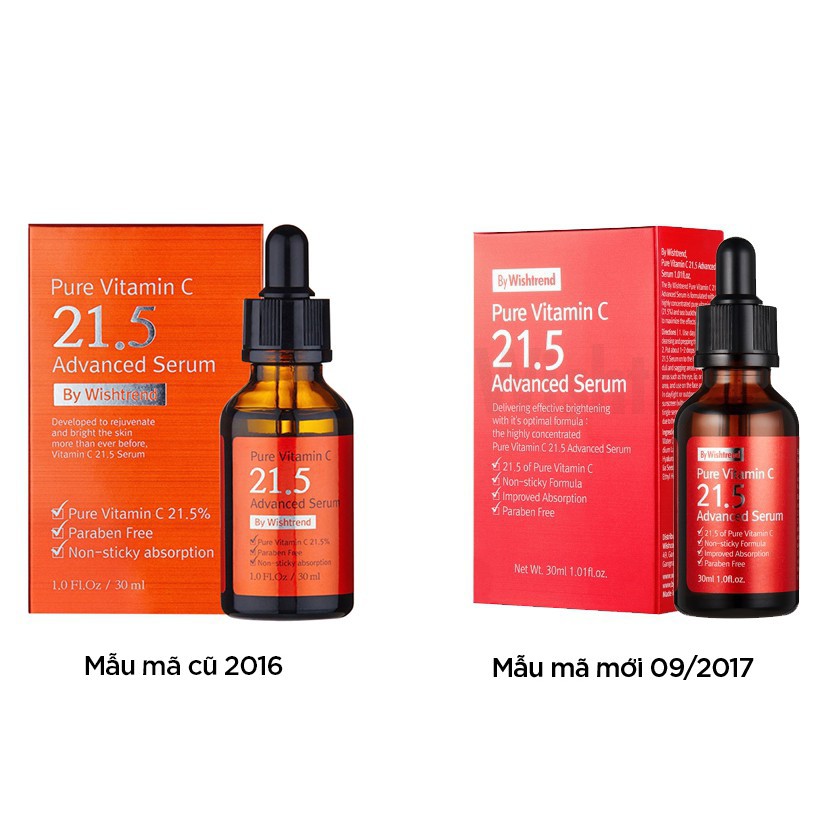 Tinh Chất Vitamin C Giảm Thâm Sáng Da By Wishtrend Pure Vitamin C 21.5 Advanced Serum 30ml