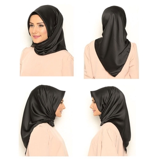 🌹Aibins🌹Lụa Hijab Rắn Màu Khăn Choàng Lụa Tudung WJ1005