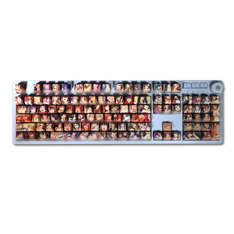 Anime Keycap Cherry Hồ sơ Phim hoạt hình Giả mạo Thuốc nhuộm PBT Thăng hoa Bàn phím cơ học Keycap