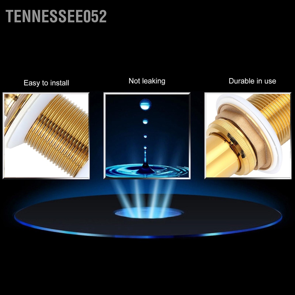 Tennessee052 Chậu rửa Thoát nước Chống tắc nghẽn Hệ thống thoát Phòng tắm Phụ kiện Nút chặn Vàng Không tràn
