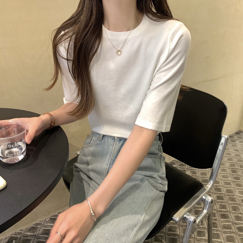 Áo Sweater Mềm Ngắn Tay Thời Trang Xuân Hè 48902