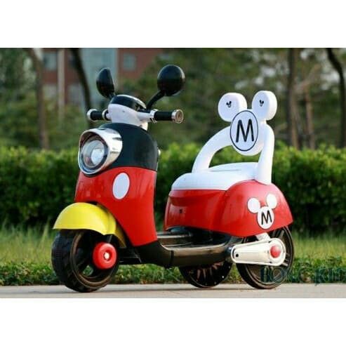 [KHO SỈ] Xe máy điện Vespa Mickey (có nhạc + đèn + còi)