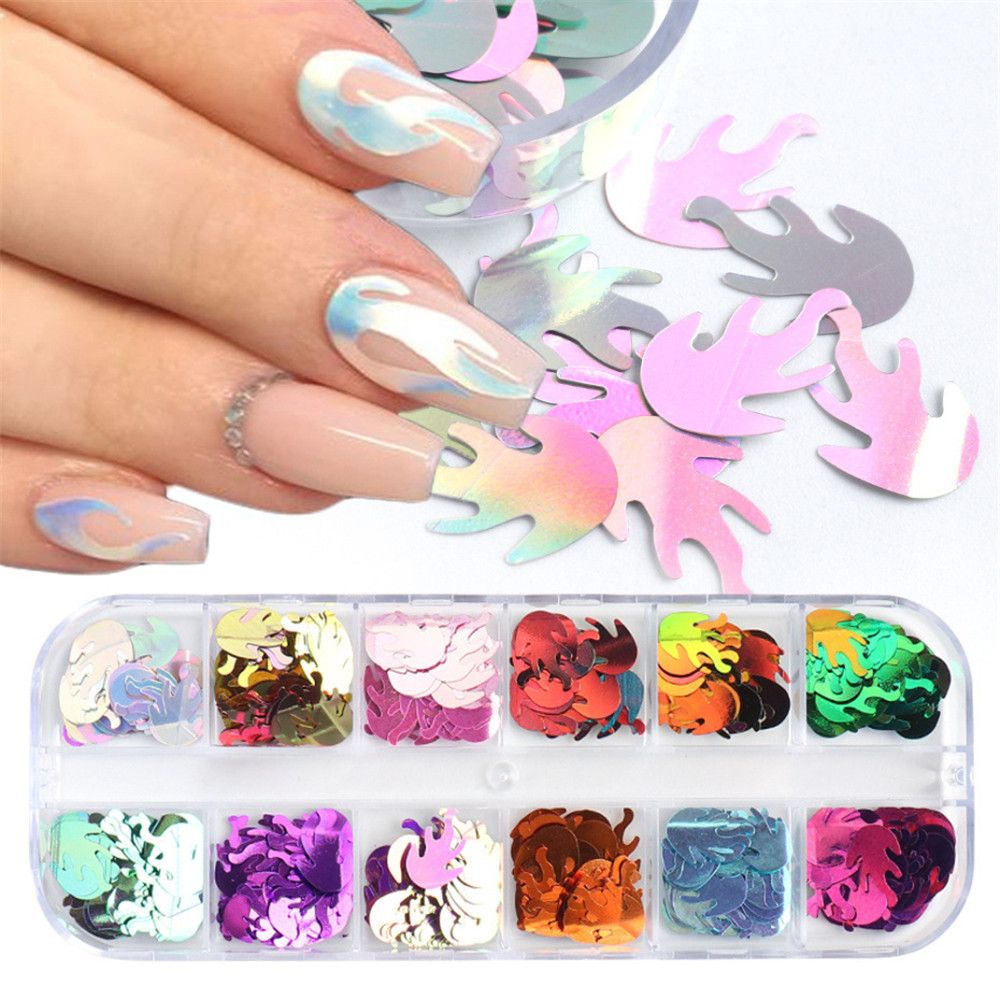 Phụ Kiện Sequin Vỏ Sò Lấp Lánh Tự Nhiên Trang Trí Móng Tay Nghệ Thuật