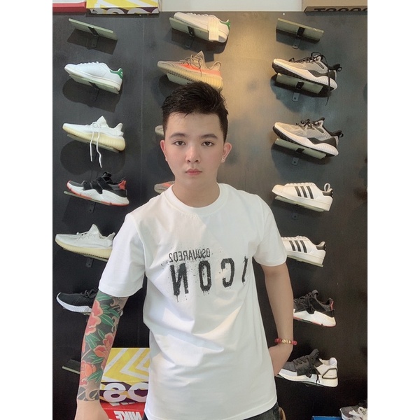 Áo Thun Nam Cổ Tròn DSQ - Phông Nam DSQuared2 2022 mùa hè 2 màu trắng đen thun cotton 4 chiều mềm mịn cao cấp giá rẻ
