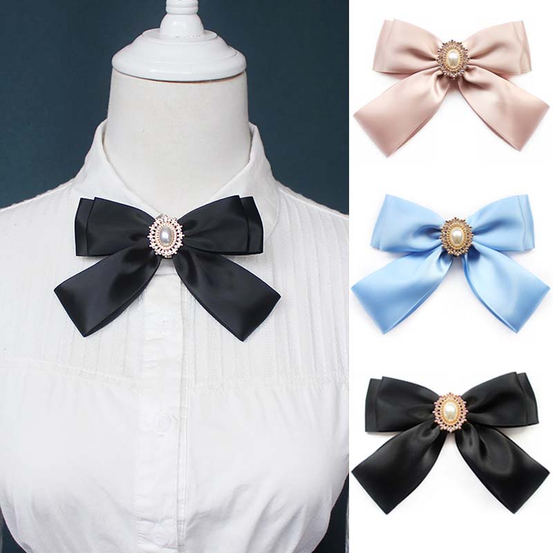 Nơ Cài Áo Đính Ngọc Trai Xinh Xắn Cho Nữ