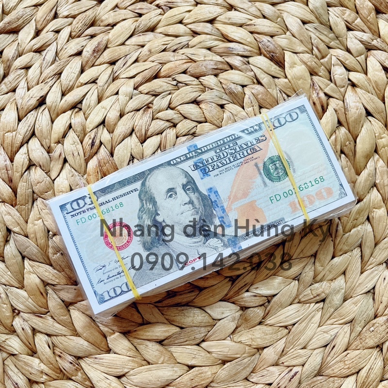Giấy tiền đô mỹ loại đẹp 1 cục 10 xấp