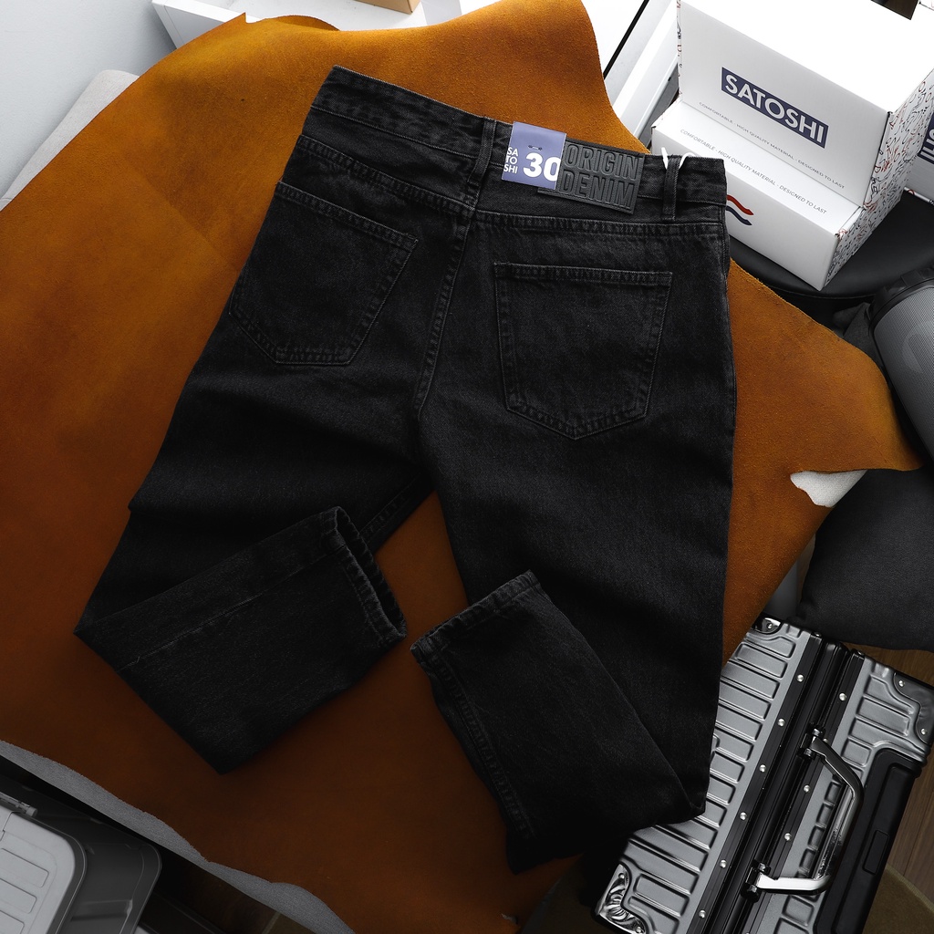 | Satoshi | Quần jean nam form Regular SAQJ60 Cotton màu xám đen