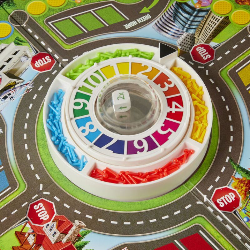 Trò chơi The Game of Life phiên bản con quay Pop o Matic Trouble game của Hasbro Game