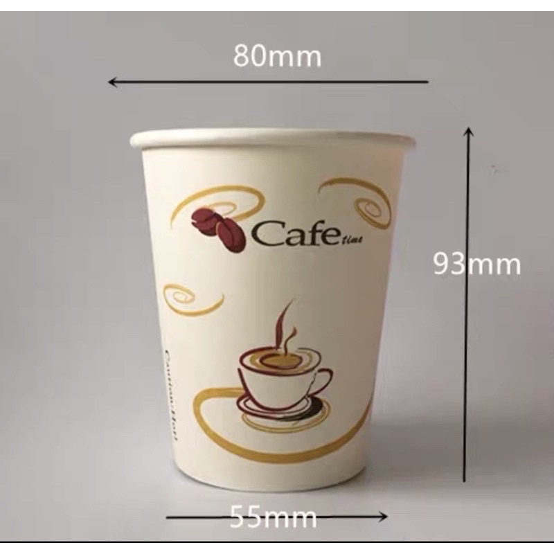 Cốc Giấy Dùng 1 Lần Loại Đẹp Hình Cafe Combo 50 Chiếc