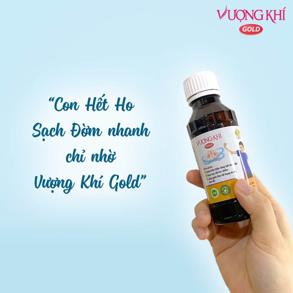 Siro ho cho bé Cao lỏng vượng khí gold Giúp bổ phế giảm ho loãng đờm làm ấm hô hấp giảm đau rát họng viêm phế quản