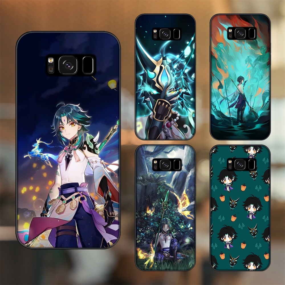 Ốp lưng Samsung S8, S8 Plus viền đen in hình Xiao Genshin Impact