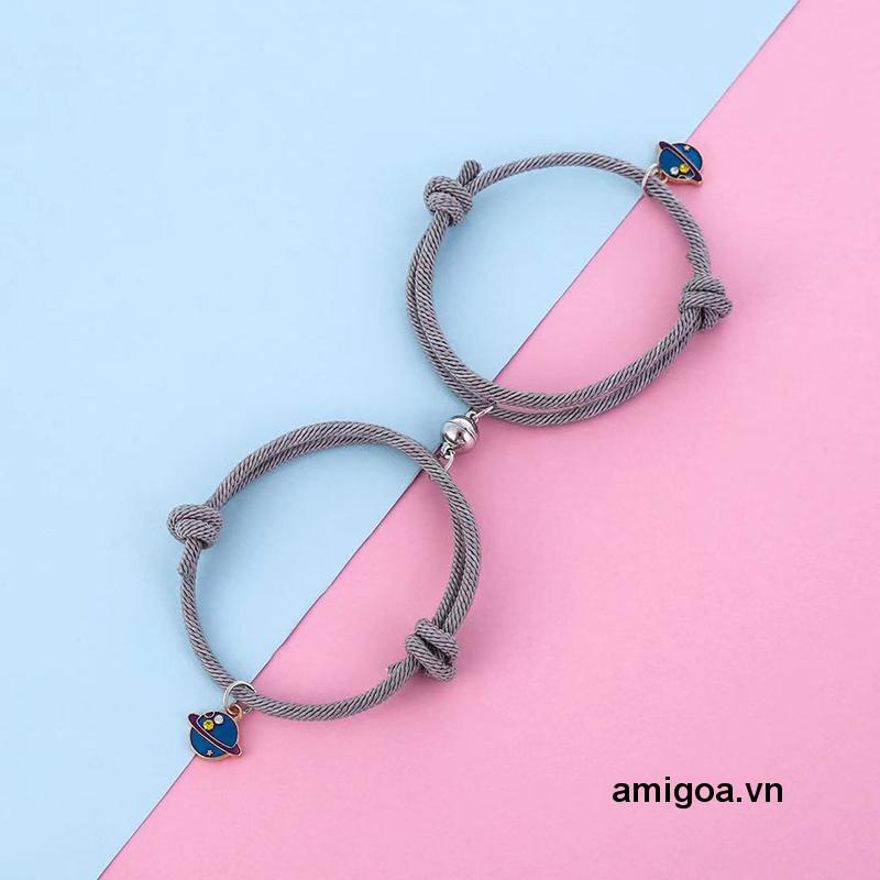 ✨✨SET 2 VÒNG TAY ĐÔI NAM CHÂM, VÒNG TAY CẶP CHARM PHI HÀNH GIA, TRÁI TIM QUÀ TẶNG