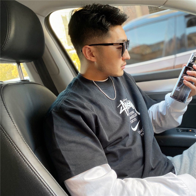 Áo thun 902# ngắn tay in chữ Stussy thời trang