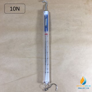 Lực kế lò xo khung tròn giới hạn đo 10N, hai đầu móc treo, chiều dài 32cm