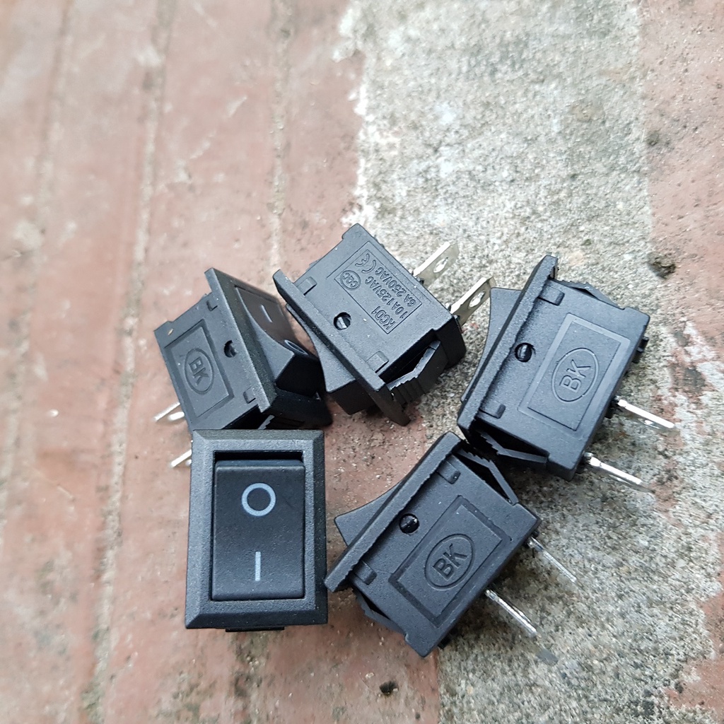 5 cái Công Tắc Bập Bênh KCD1-101 KT 15x21mm 250V 6A