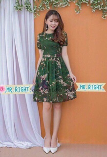 Đầm Voan Hoa Anh Đào